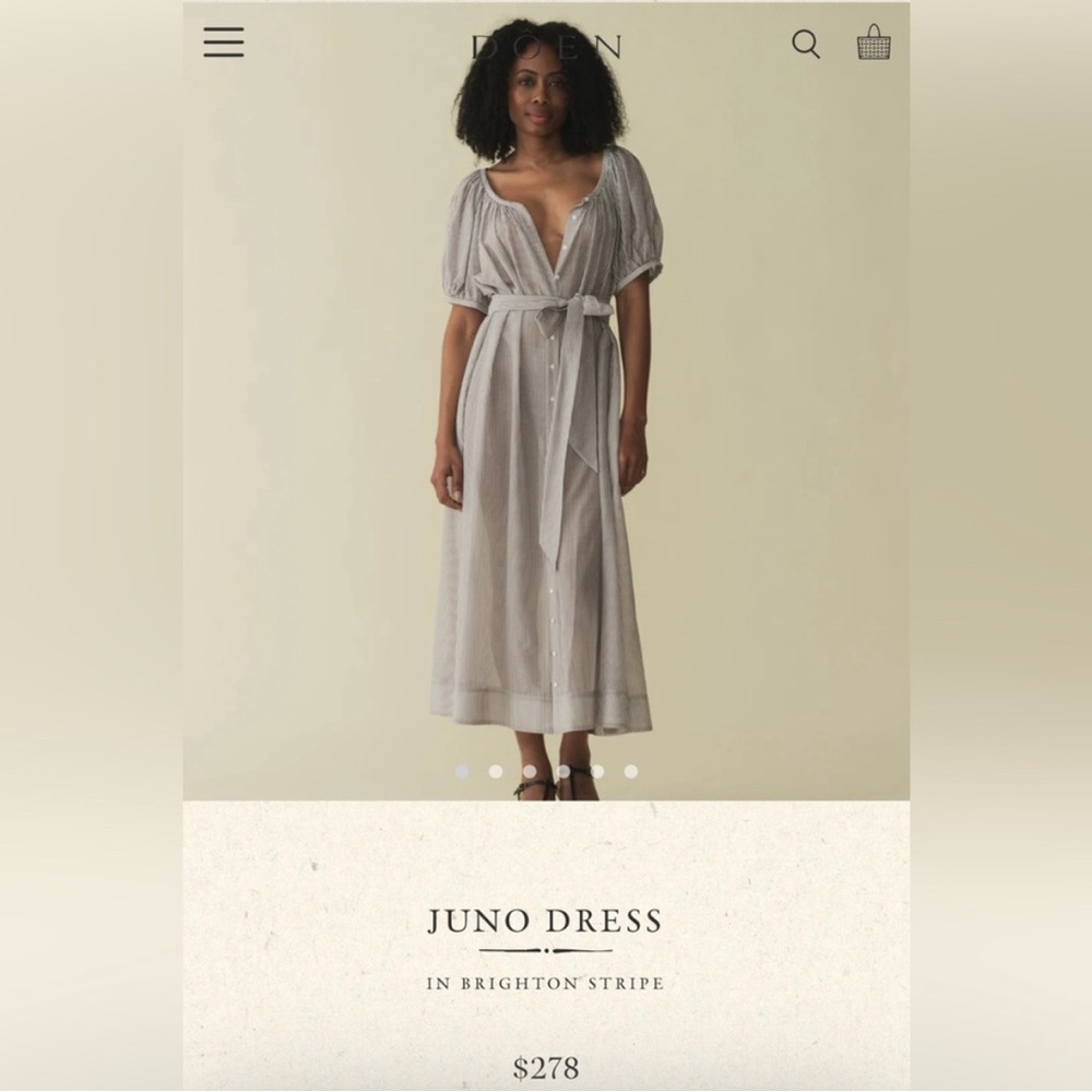 Doen Juno dress Brighton stripe XS NWT